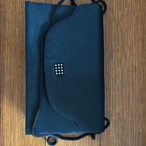 Elegant Black Clutch with Rhinestone Detail